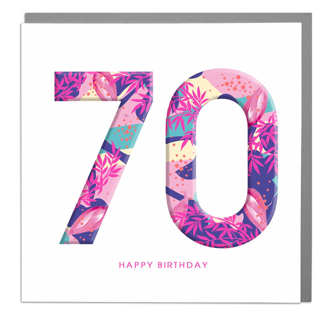 70th Birthday Card - Celebration Print