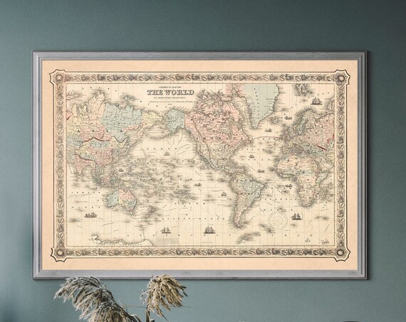 World Map Travel Gift Poster