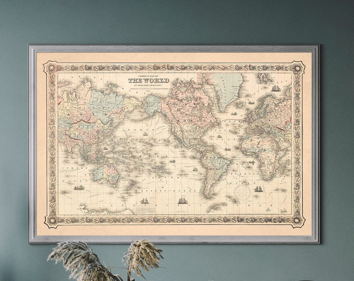 World Map Travel Gift Poster