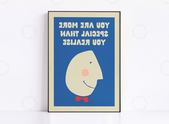 You Are More Special Than Realise Retro Smiley Art Print