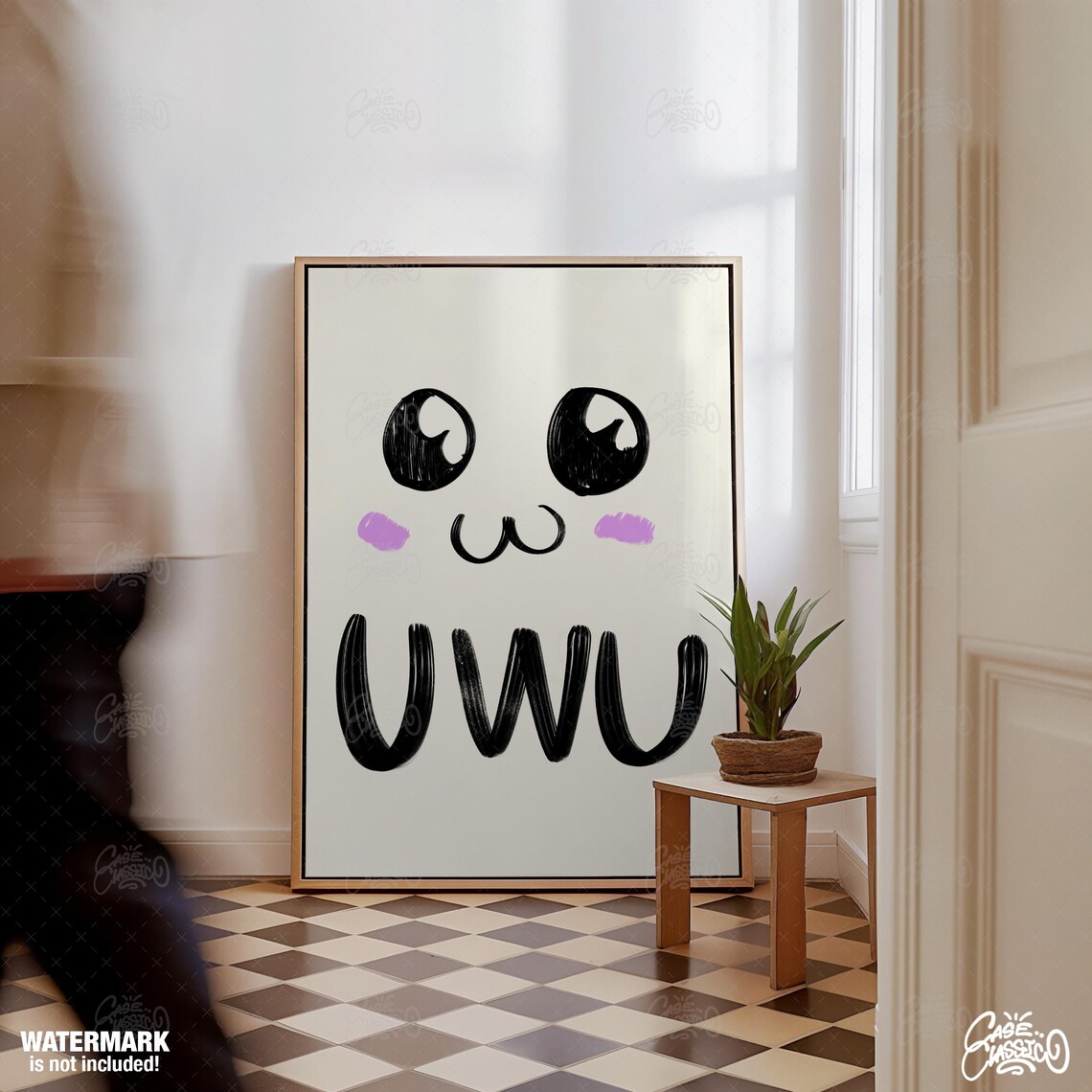 Uwu Cat Poster Indie Room Decor Trendy Wall Art Aesthetic Room Decor Teen Girl Wall Art Fine Art Prints Minimalist Wall Art - Image 2