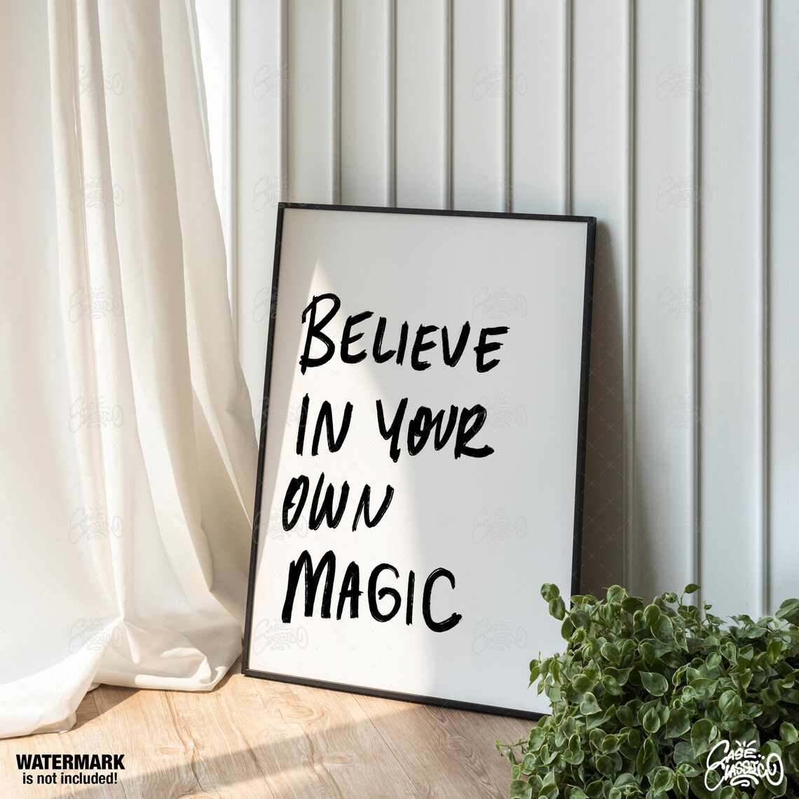 Uplifting Believe In Your Own Magic Bold Handwritten Quote Poster - Image 3