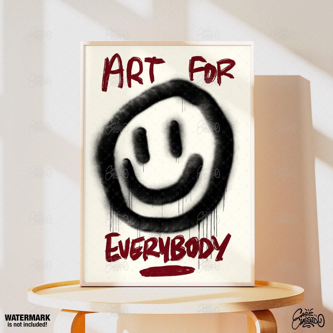 Art For Everybody Graffiti Smiley Street Style Funny Wall Art - Image 4