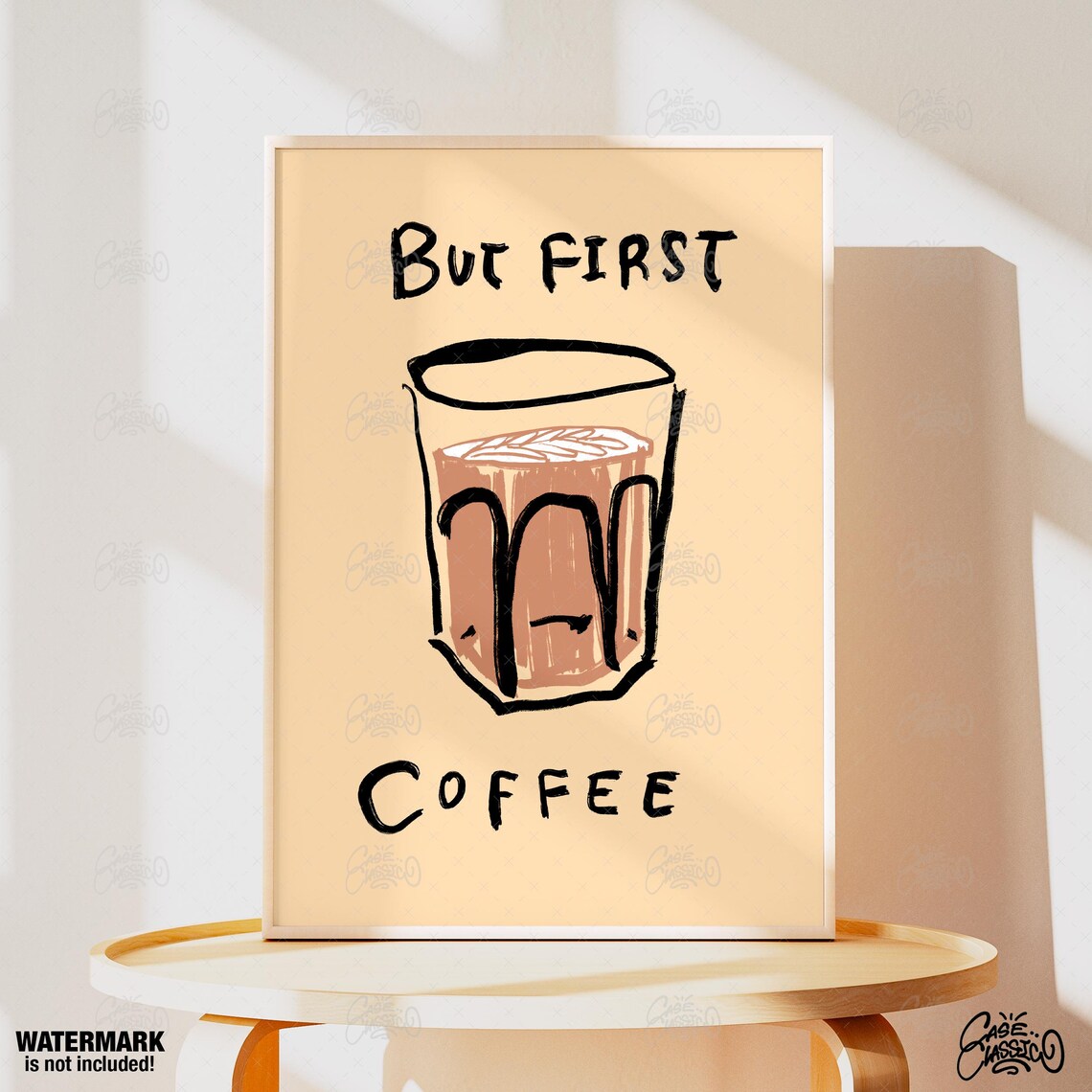 But First Coffee, Minimalist Kitchen Wall Art - Image 2