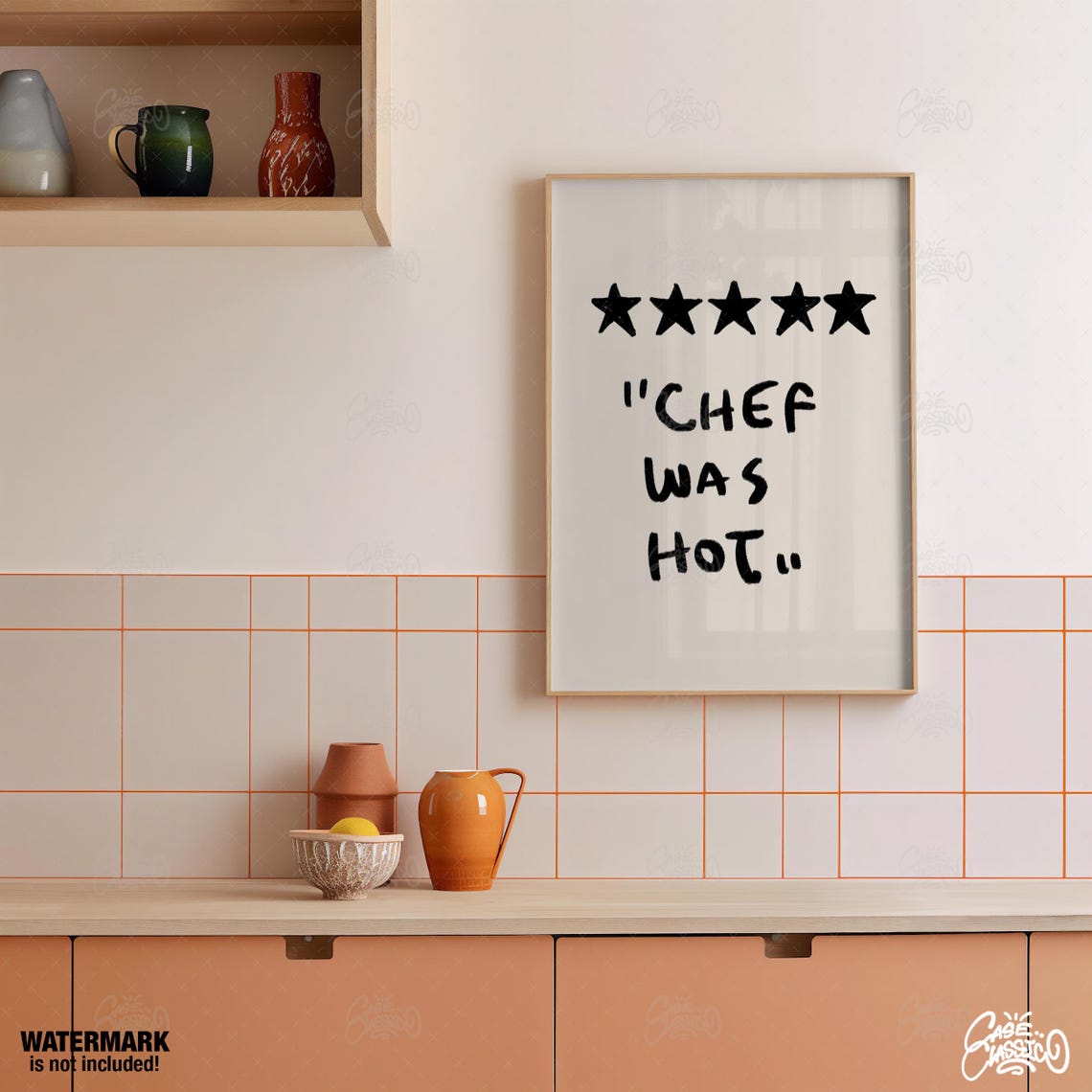 Five Star Chef Was Hot Funny Restaurant Review Kitchen Poster - Image 2