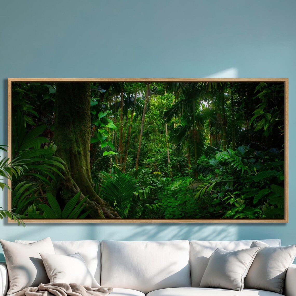 Lush Tropical Rainforest Canopy Wide Panoramic Nature Poster