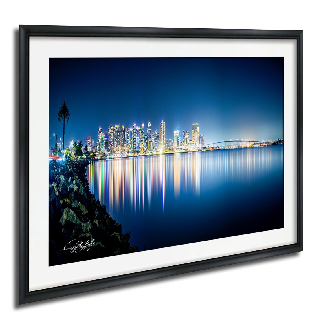 San Diego Cityscape Print Sunset And Coronado Bridge Wall Decor Options