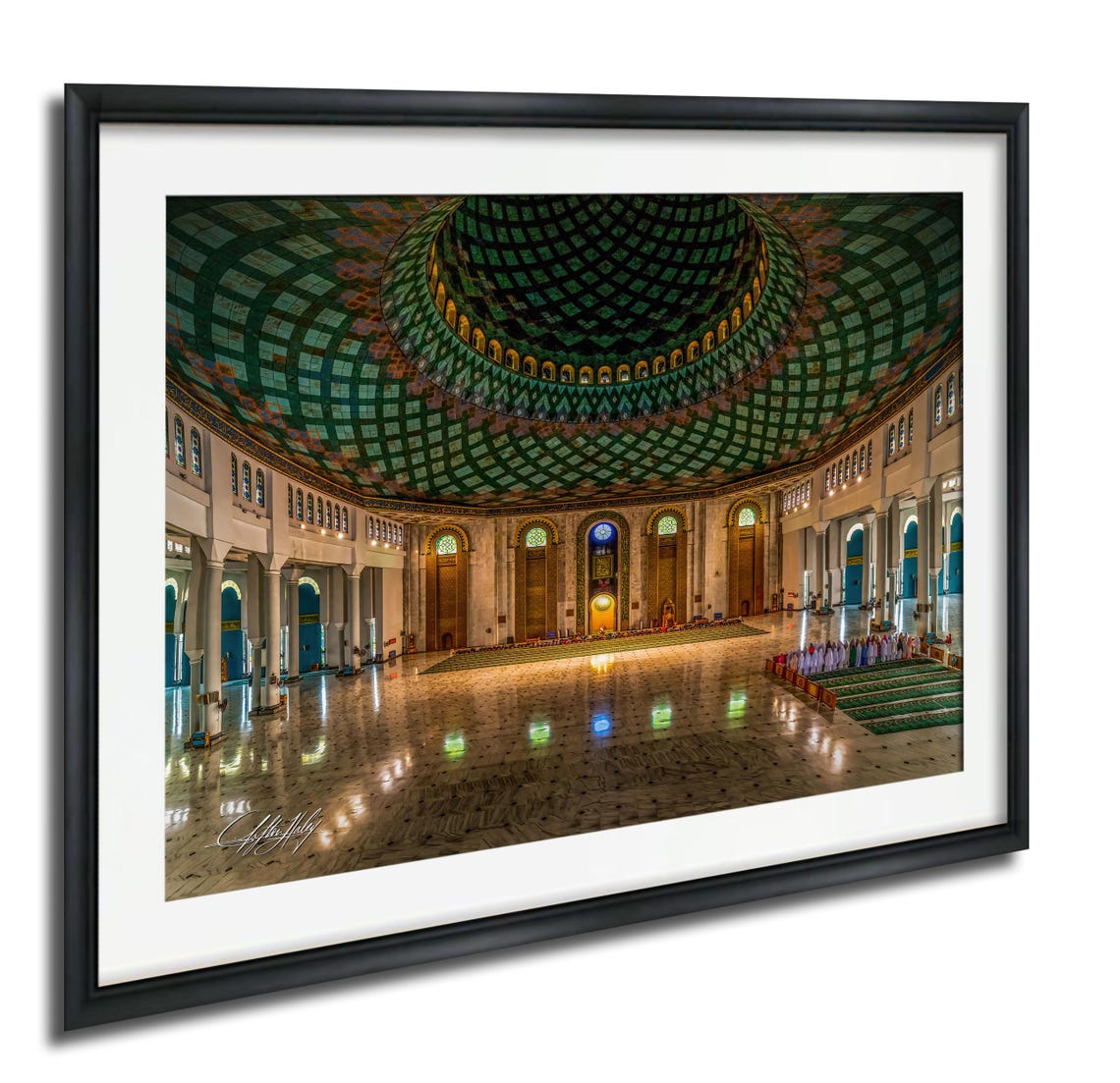 Grand Mosque Dome Interior Ornate Islamic Architecture Poster