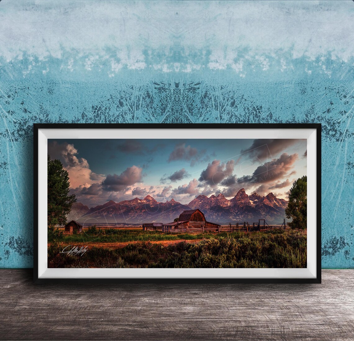 Ta Moulton Barn Sunrise Glow Rustic Charm Art Print