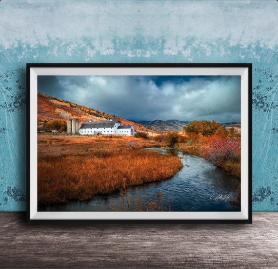 Mcpolin Farmstead Barn Park City Wall Art Autumn Aspen Trees