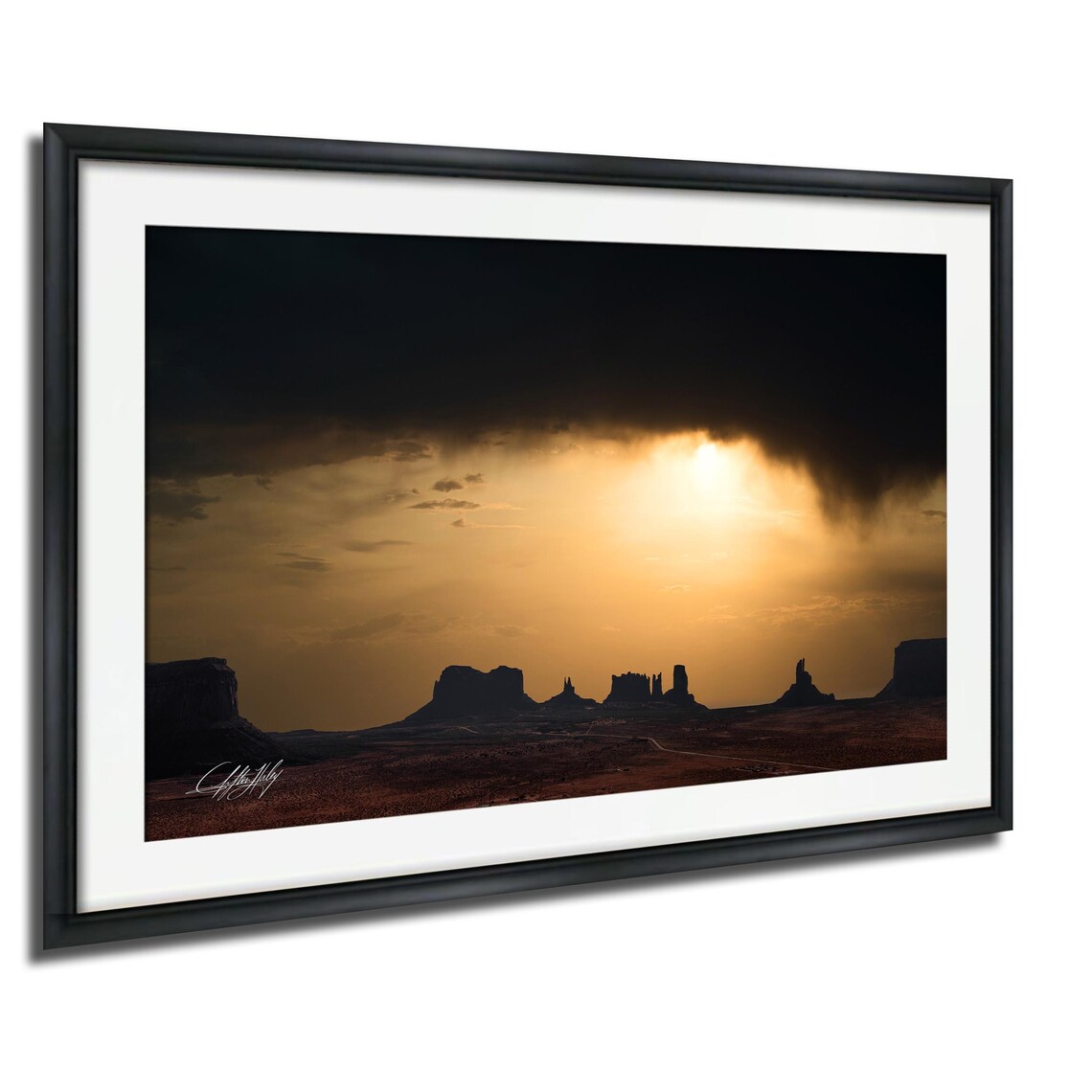 Monument Valley Sunrise Storm Clouds Desert Landscape Photo Poster