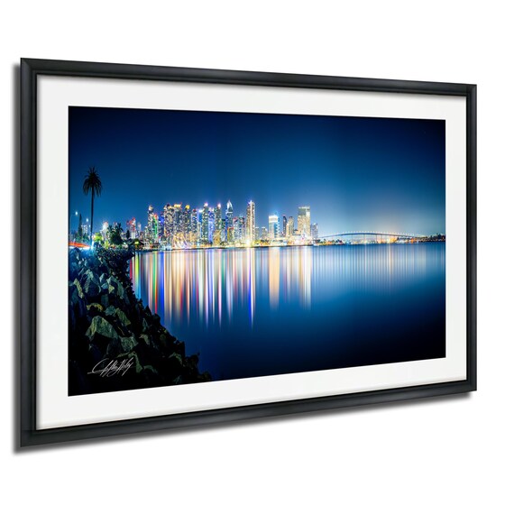 San Diego Skyline Poster Sunset Over Coronado Bridge