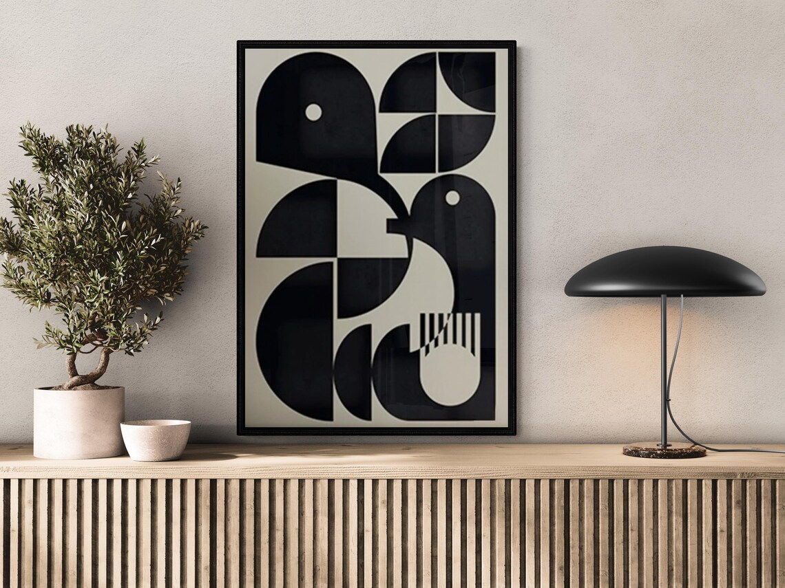 Abstract Modern Art Print, Minimalist Wall Decor