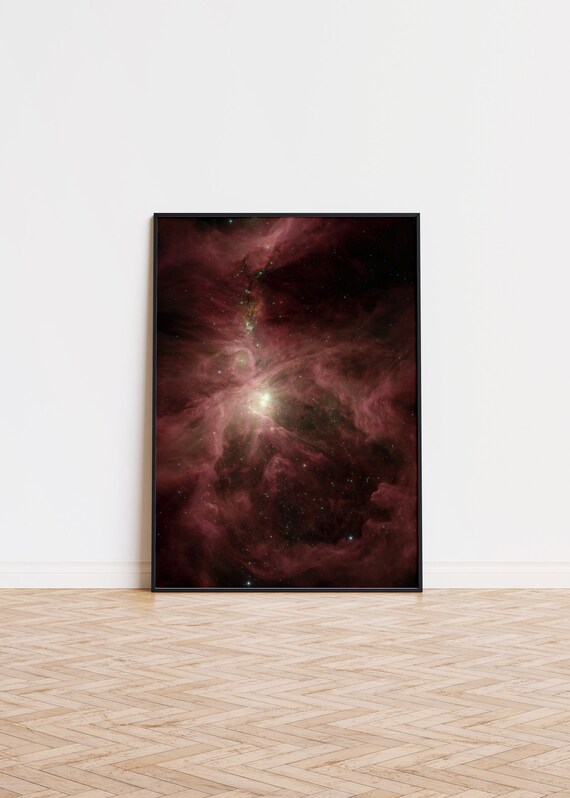 Orion Nebula Sword Of Orion Red Deep Space Photography Poster
