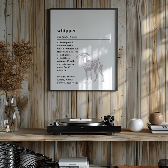 Funny Whippetitalian Greyhound Definition Print Sighthound Humor