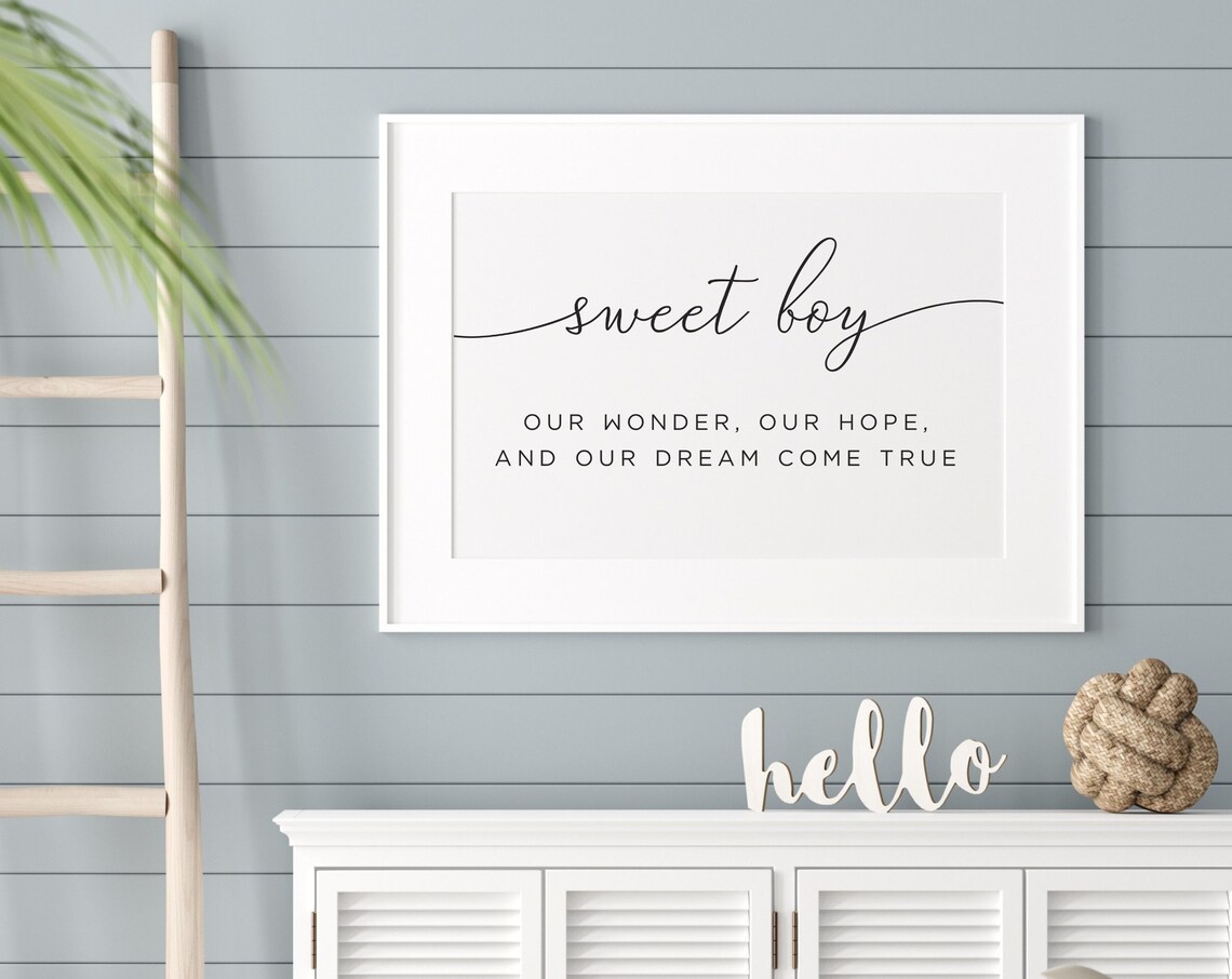 Sweet Boy Our Wonder Our Hope Our Dream Come True Wall Poster