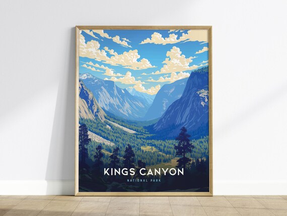 Kings Canyon National Park Sierra Nevada Canyon Landscape Poster