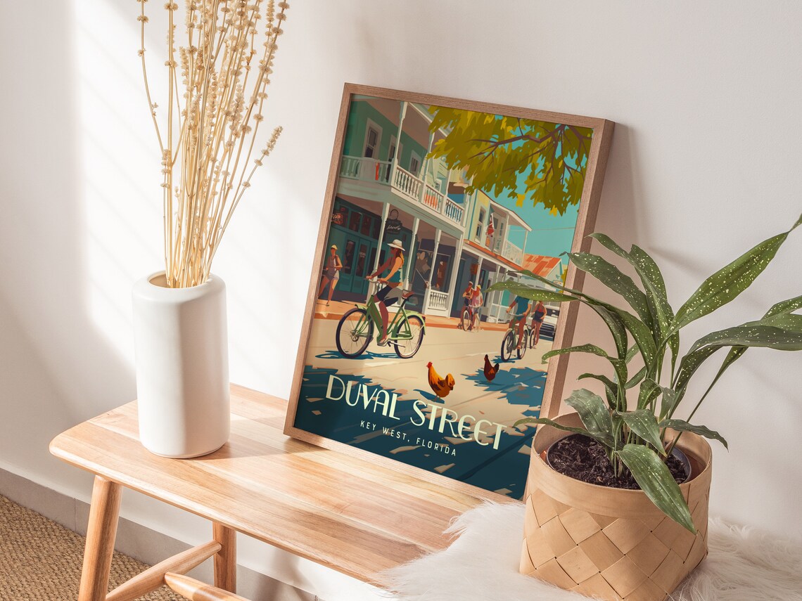 Duval Street Key West Florida Keys Travel Poster - Image 3