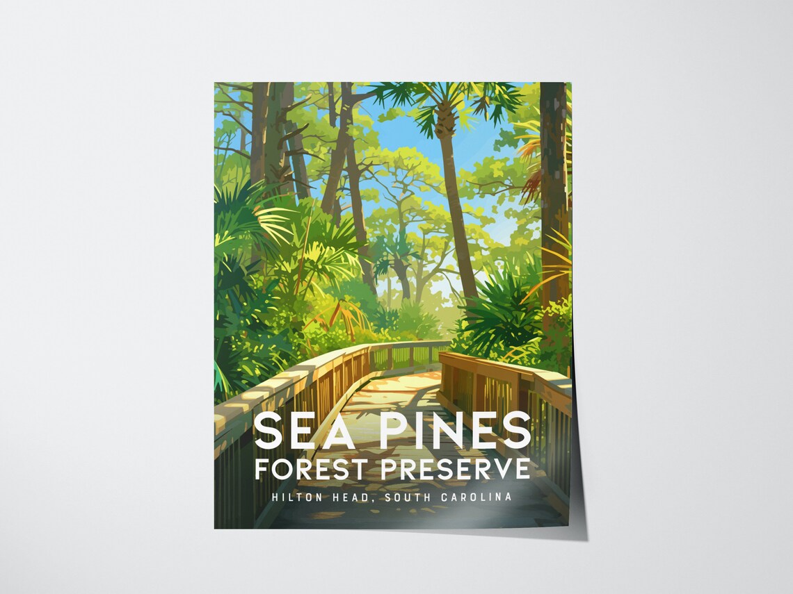 Sea Pines Forest Preserve, Hilton Island Travel Poster