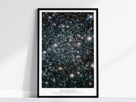 NASA Heavy Metal Stars Reticulum II Galaxy Deep Space Photo Poster