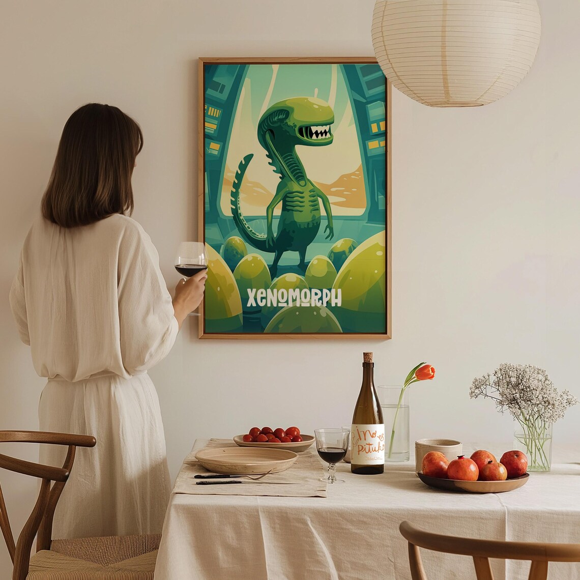 Xenomorph Cute Cryptids Kids Room Alien Poster Art - Image 2