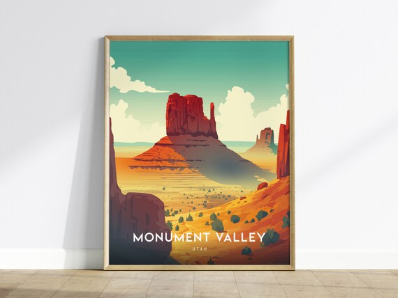 Monument Valley Utah Poster Iconic Desert Landscape Art Framedunframed Navajo Tribal Park Print Travel Gift Western Decor Travel Decor