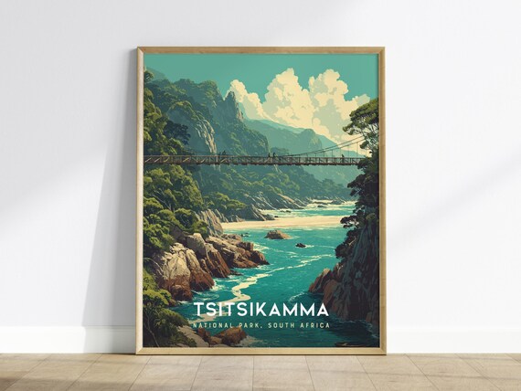 Tsitsikamma National Park South Africa Suspension Bridge Travel Poster