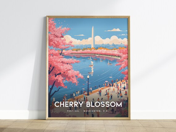 Cherry Blossom Festival Washington DC Travel Poster