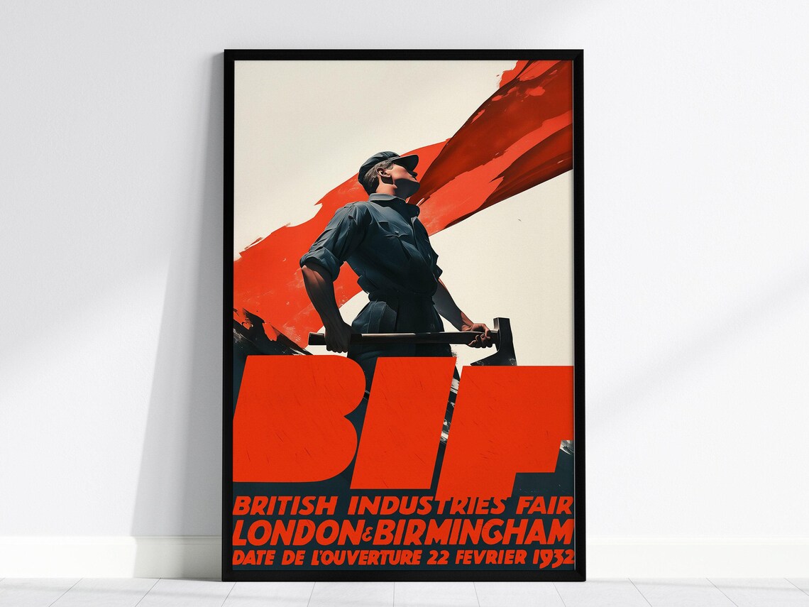 British Industries Fair 1932 Vintage Art Deco Exhibition Poster