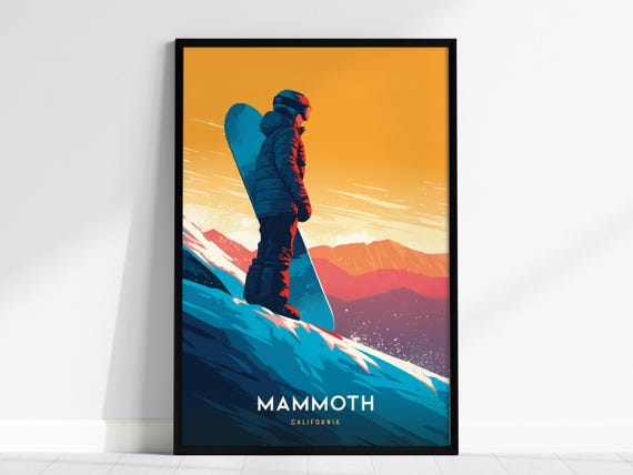 Mammoth Mountain Ski Poster Winter Sports Art