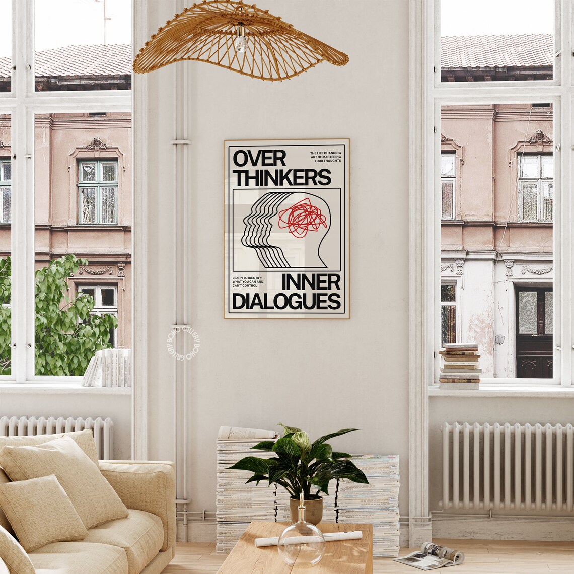 Overthinkers Retro Art Print, Eclectic Decor - Image 2