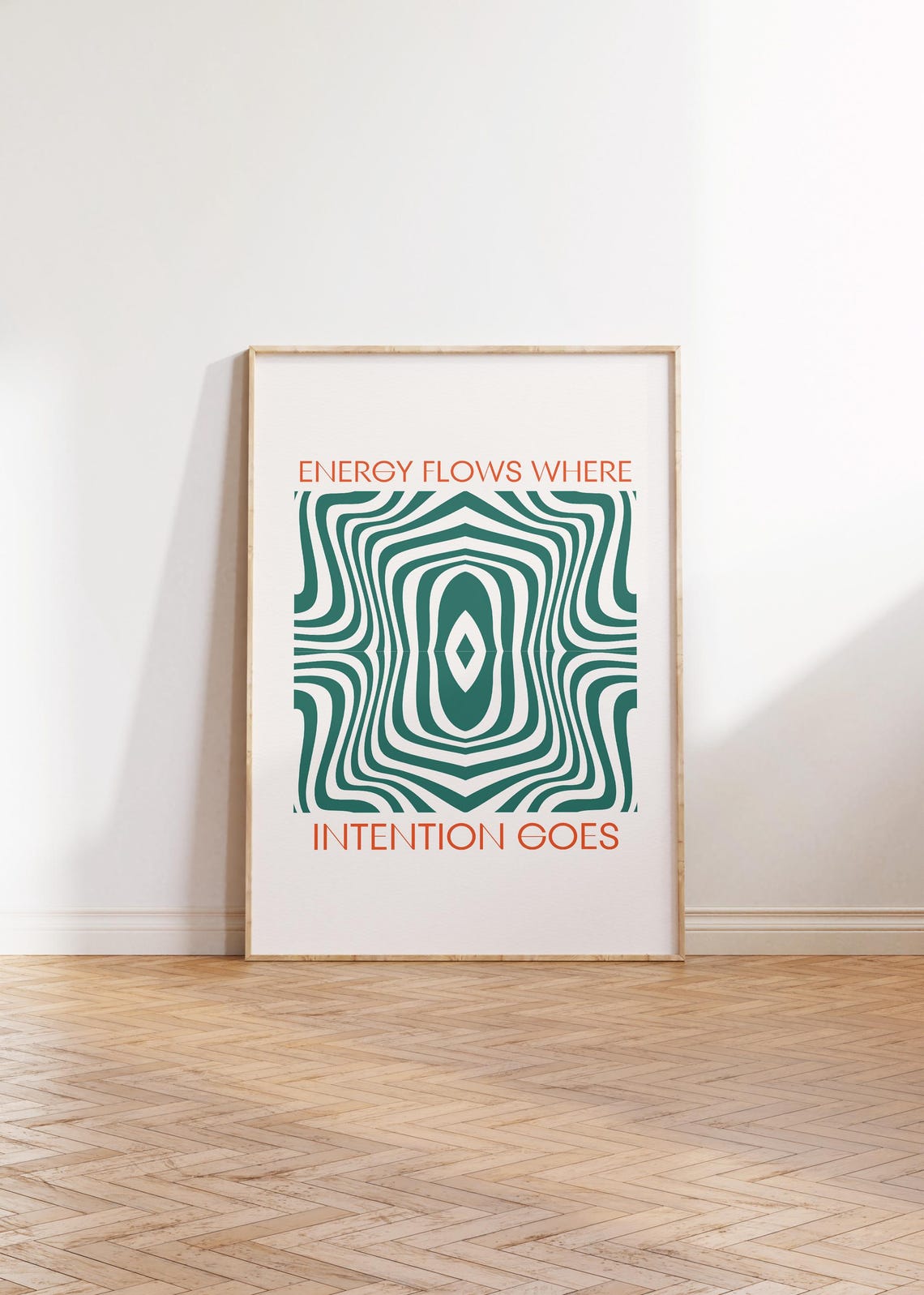 Energy Flows Where Intention Goes Psychedelic Quote Wall Art - Image 3