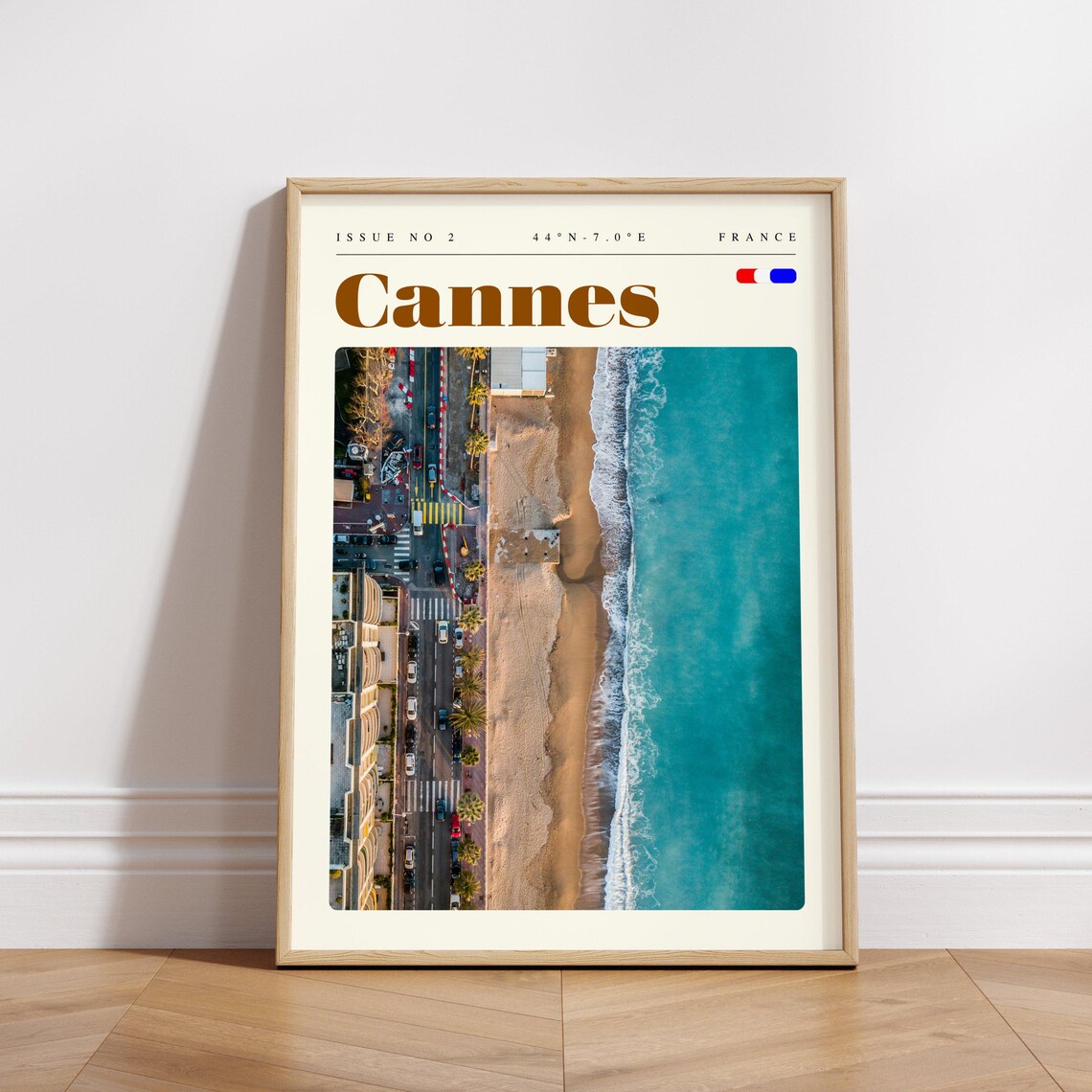 Cannes France Aerial Beach Promenade Turquoise Sea Travel Poster - Image 3