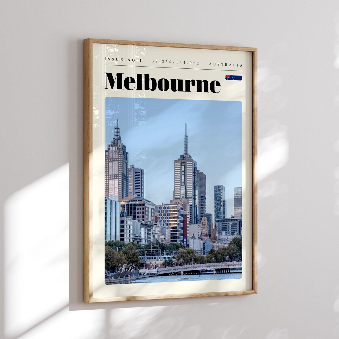 Melbourne Australia City Skyline River Waterfront Photo Travel Poster - Image 2