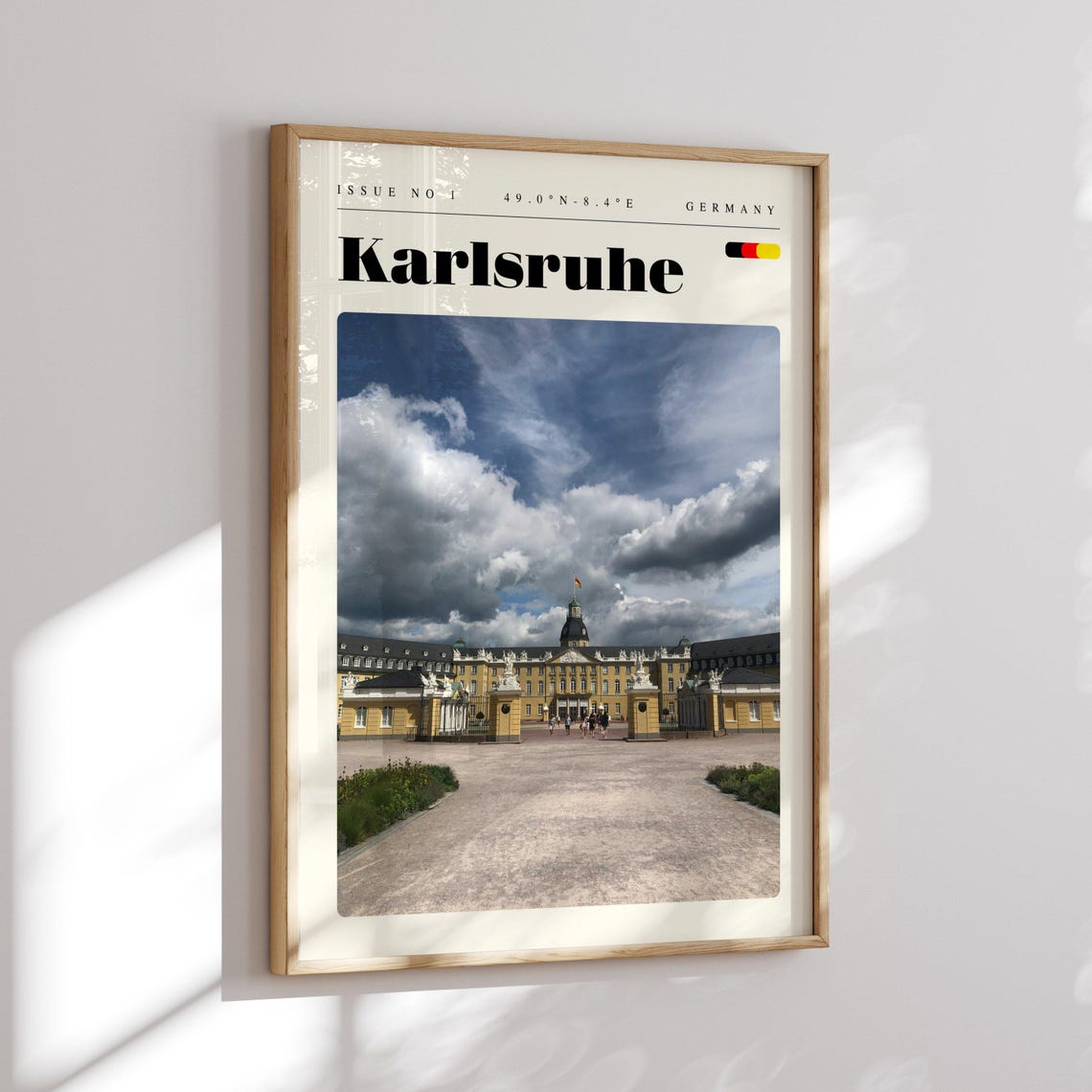 Karlsruhe Palace Dramatic Sky Germany Landmark Travel Poster - Image 2