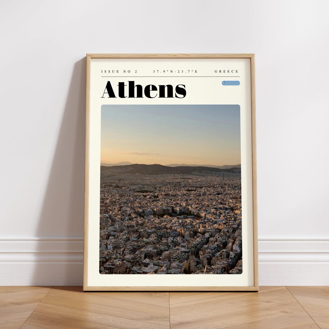 Athens Golden Sunset Cityscape Greece Issue 2 Retro Travel Poster - Image 3