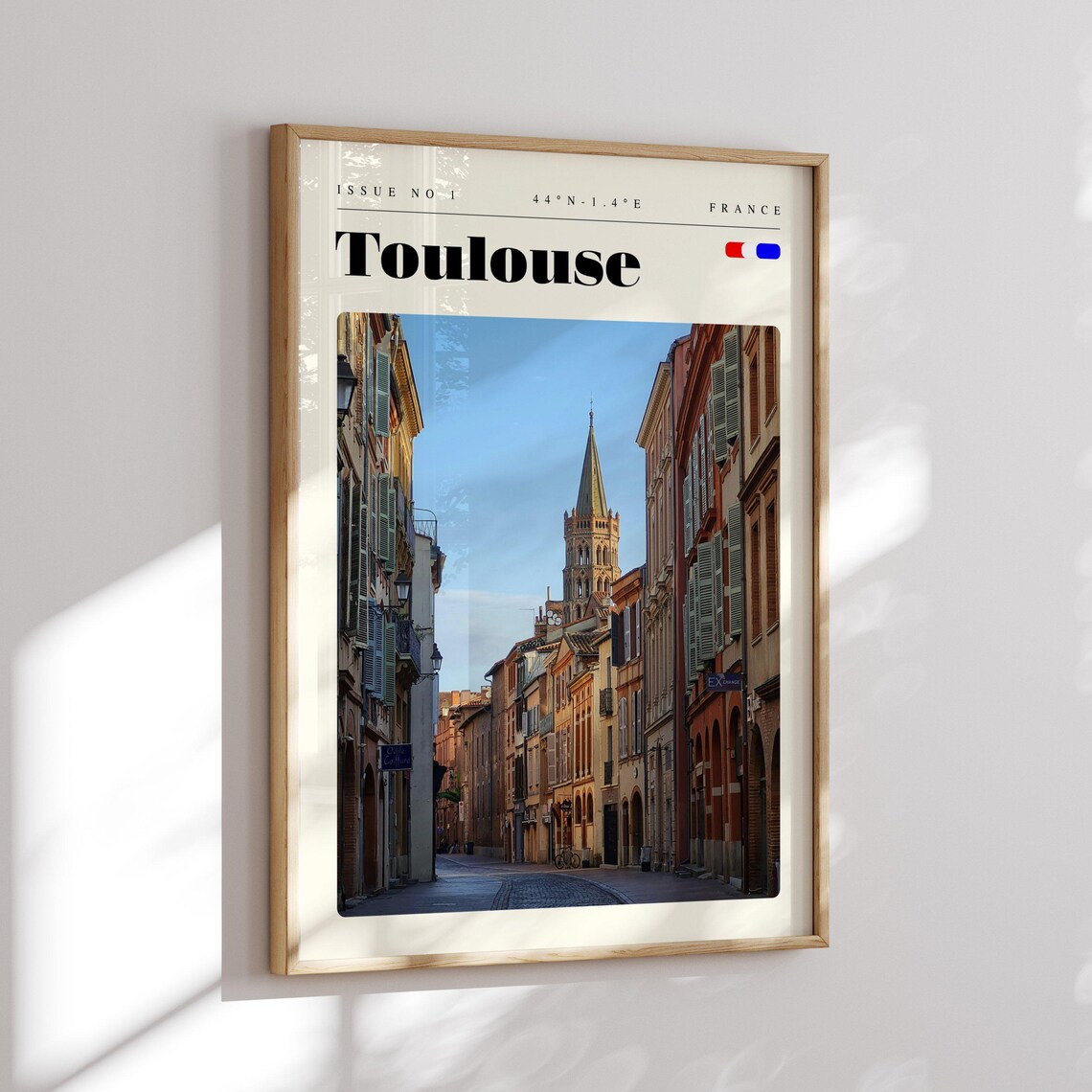 Toulouse France Vintage Travel Poster Old Street Church Tower Photo Art - Image 2