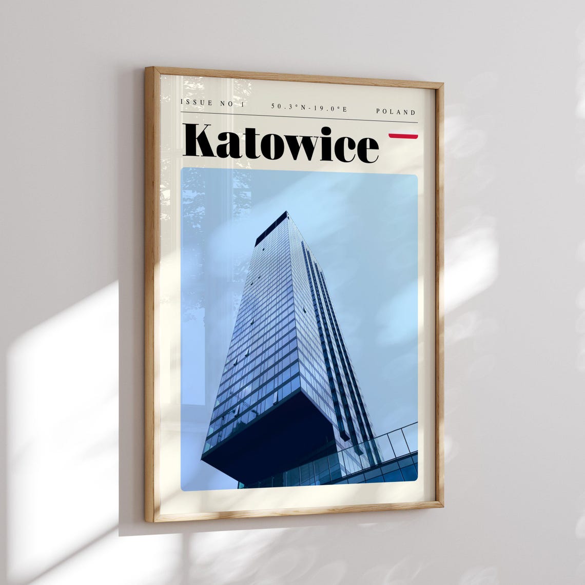 Katowice Poland Modern Glass Skyscraper Looking Up Photo Poster - Image 2