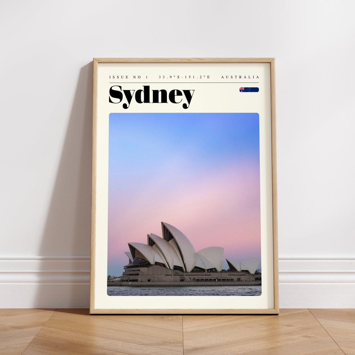 Sydney Australia Vintage Travel Poster Opera House Sunset Sails - Image 3