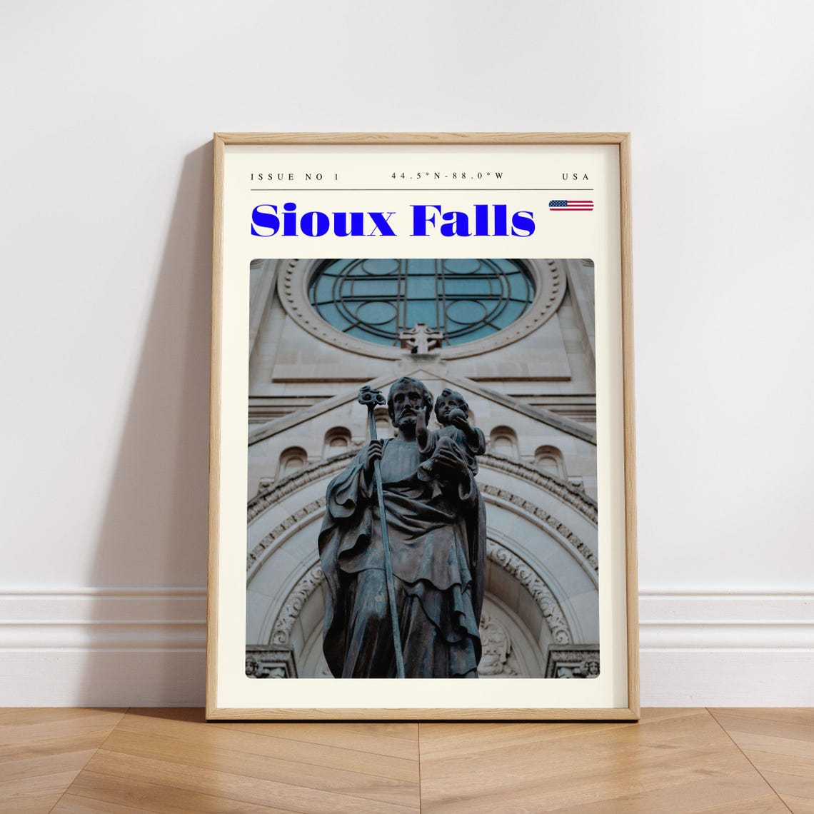 Sioux Falls USA Saint Joseph Statue Cathedral Photography Poster - Image 3
