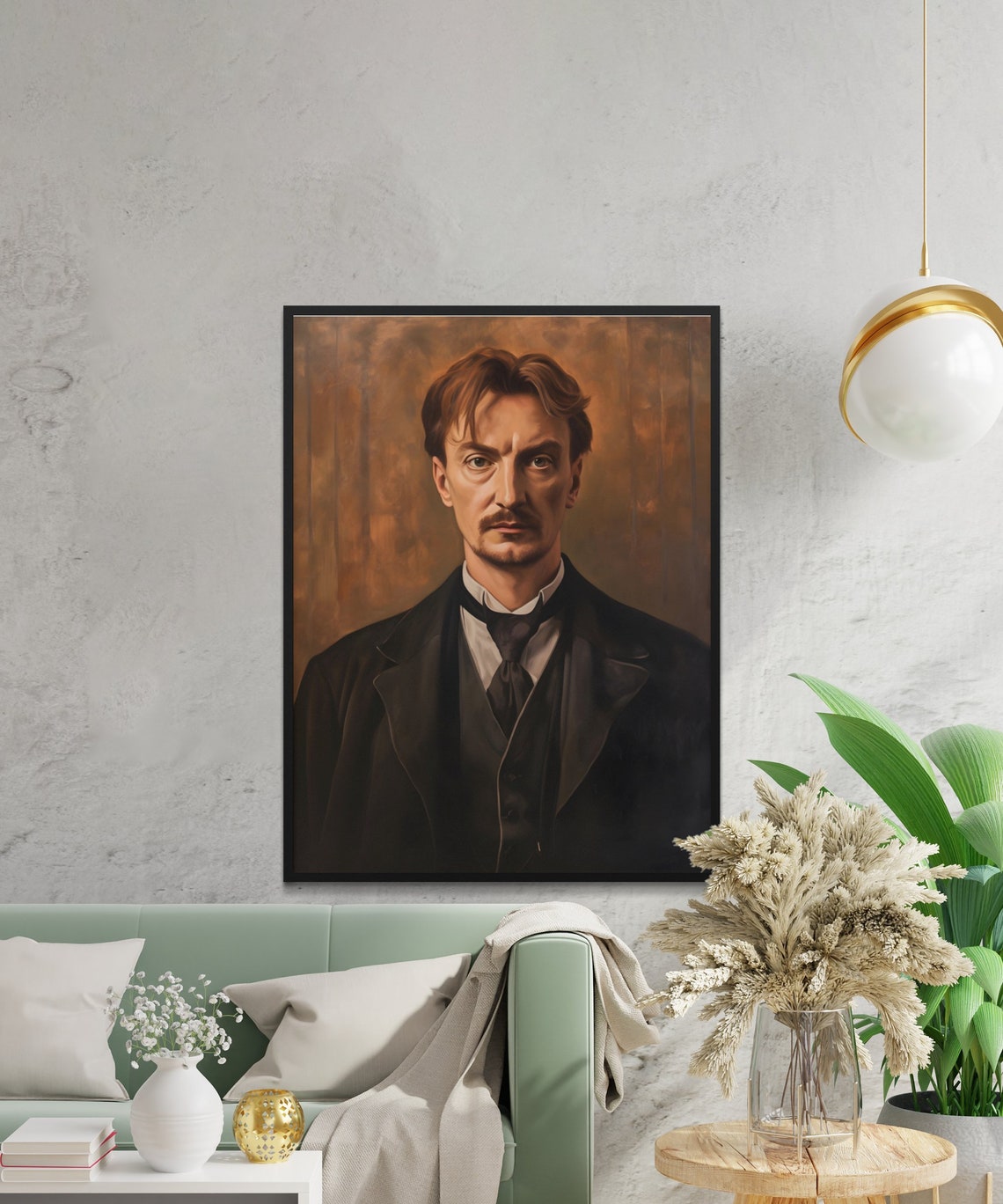 Wizard Professor Vintage Oil Portrait Dark Academia Art Poster - Image 2