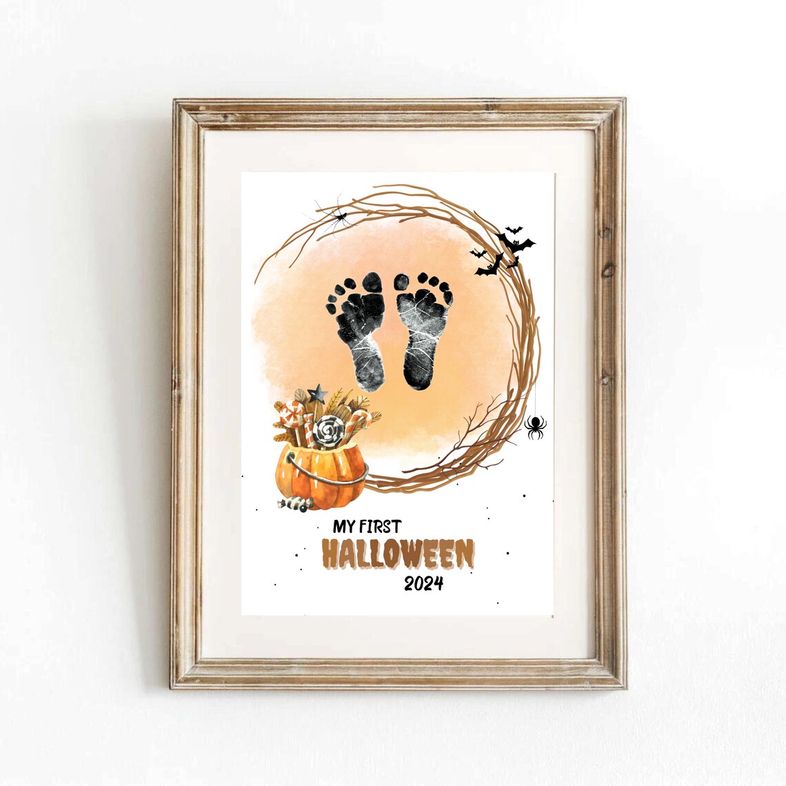 My First Halloween Footprint Keepsake Art