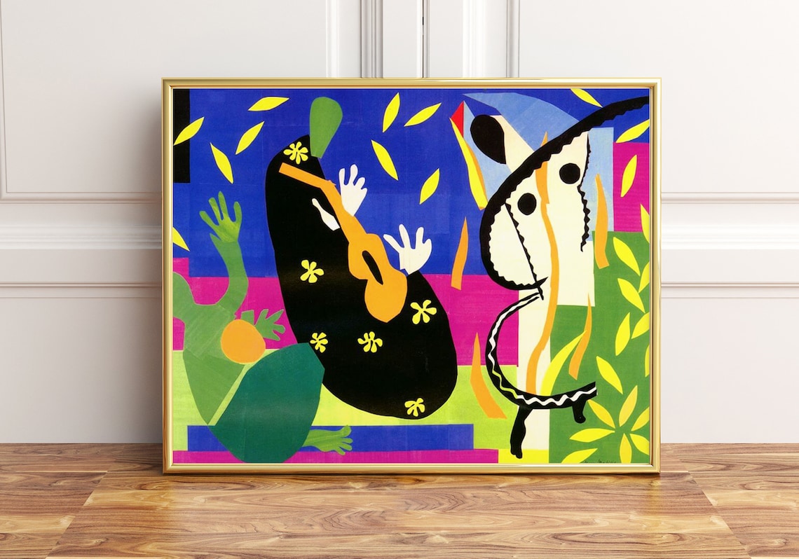 Matisse La Tristesse Du Roi 1952 Abstract Cut Out Masterpiece Art Poster