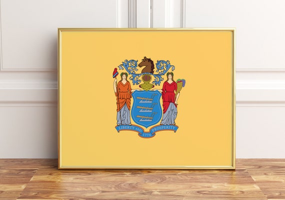 New Jersey State Flag Poster Print