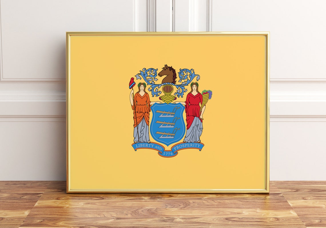 New Jersey State Flag Poster Print