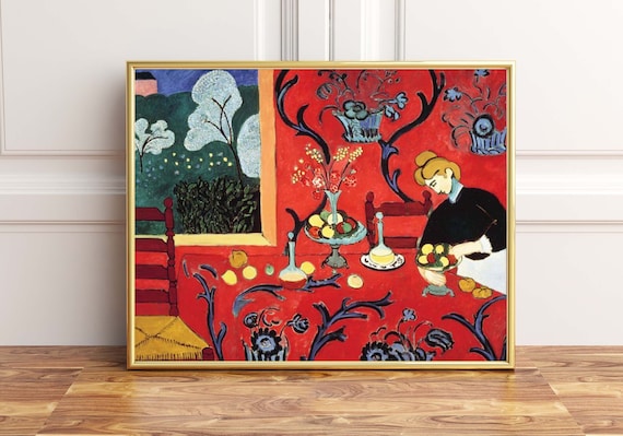 Dessert Harmony in Red Poster Print