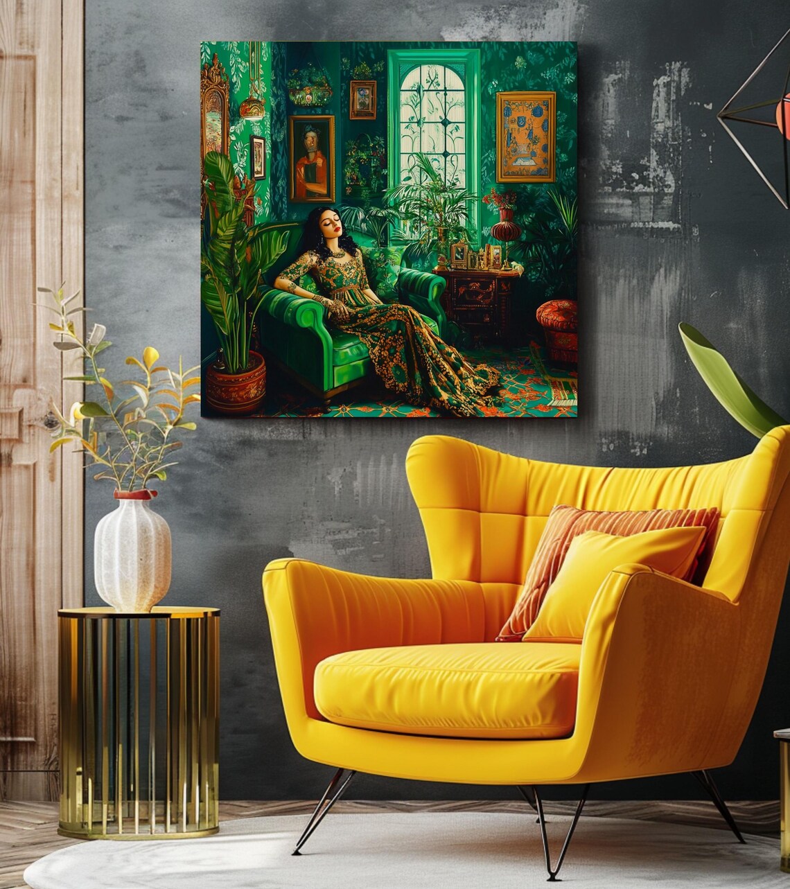 Vintage Maximalist Woman Illustration, Poster - Image 3