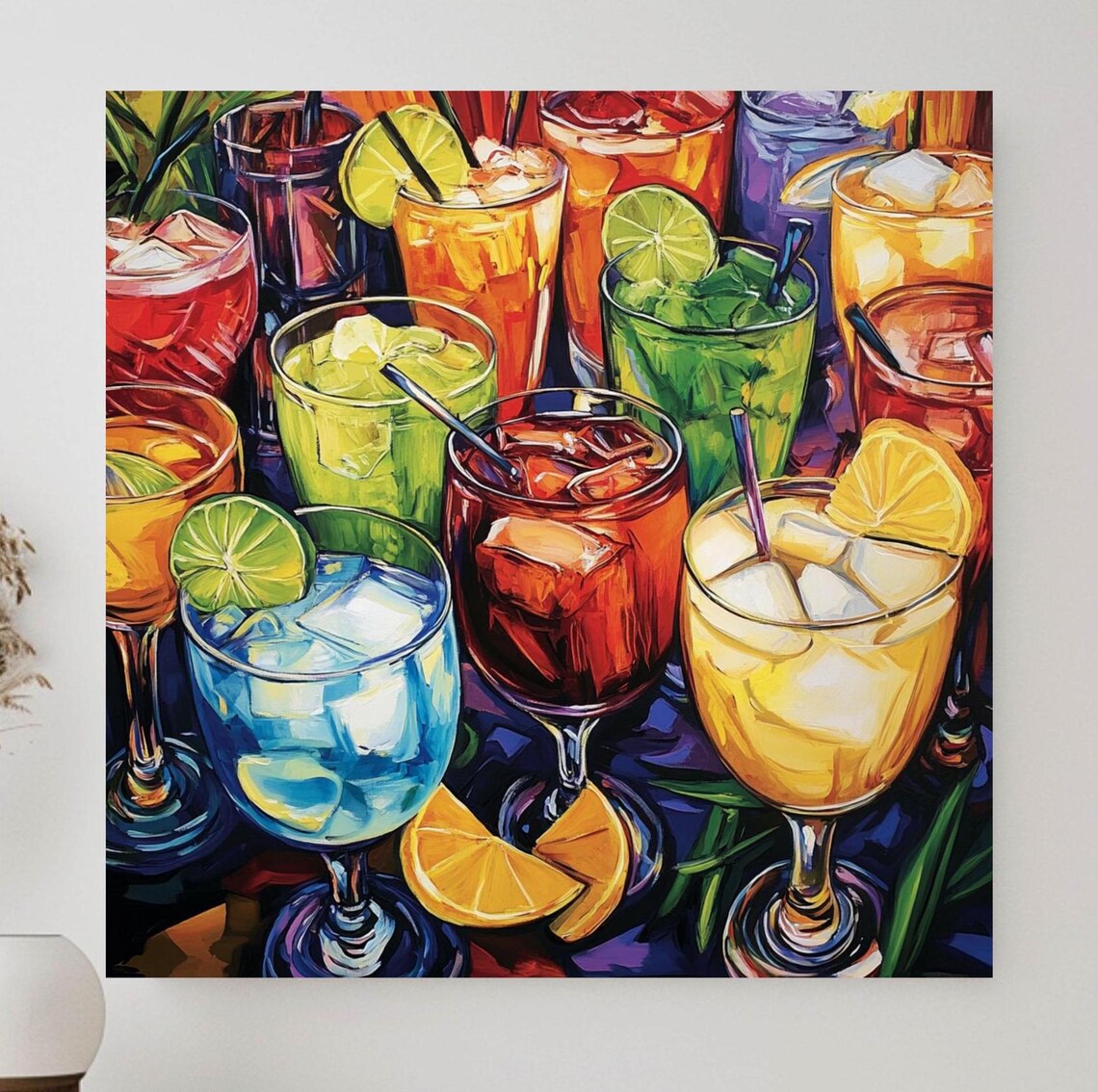Colorful Cocktail, Tropical Beverage Bar Decor