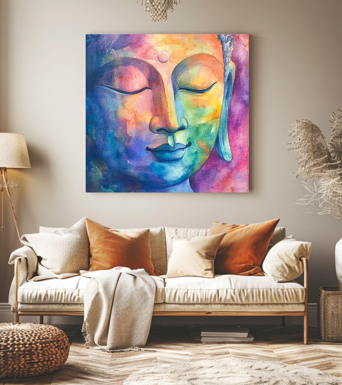 Watercolor Buddha Art Print, Zen Meditation Decor - Image 4