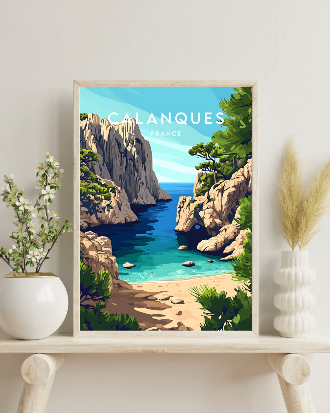 Calanques Travel Print France Calanques Poster France Poster Travel Wall Art France Print Poster France Europe Calanques Wall Art - Image 4